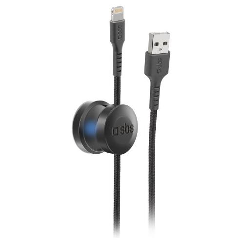 Sbs Cavo Lightning MAG Certificato Apple Mfi Black 2m TEMAGLIGDG
