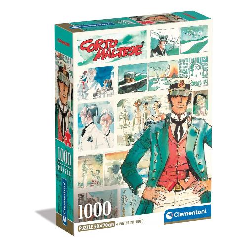 Clementoni Puzzle 1000 pz con poster incluso 18a+ (50x70cm) CORTO MALTESE 39808