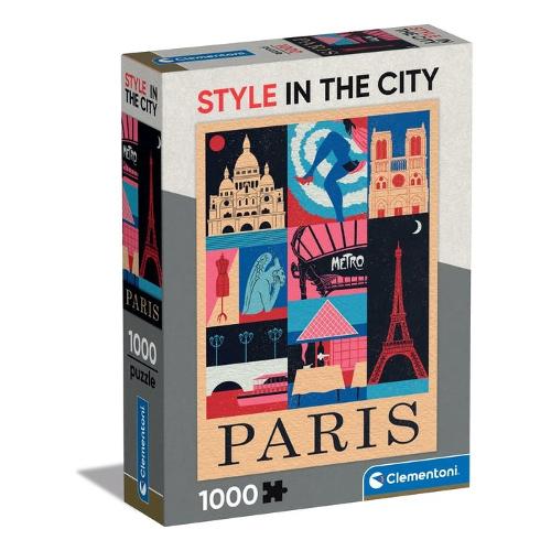Clementoni Puzzle 1000 pz Paris 18a+ (50x70cm) STYLE IN THE CITY 39843