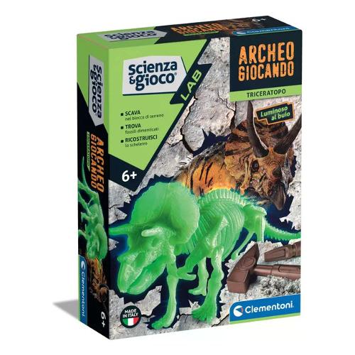 Clementoni Gioco educativo Archeogiocando Triceratopo SCIENZA E GIOCO 19226