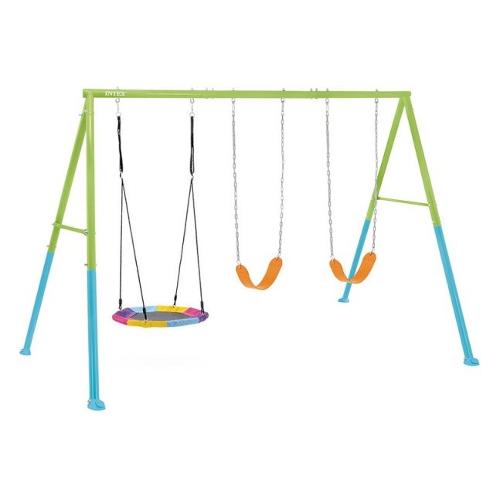Intex Altalena 2P + dondolo a nido (343x200cm) Azzurro e Verde 44133
