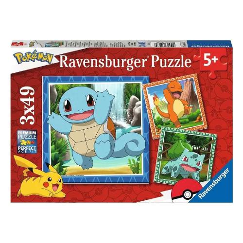 Ravensburger Puzzle 3x49 pz 5a+ (18x18cm) POKÉMON Assortito 5586