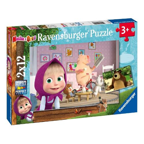 Ravensburger Puzzle 2x12 pz 36m+ (26x18cm) MASHA E ORSO Assortito 5645