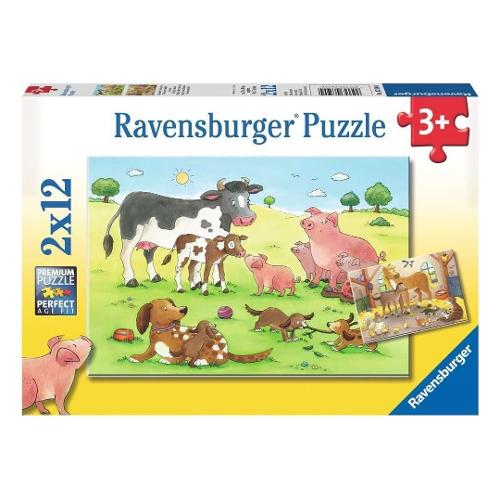 Ravensburger Puzzle 2x12 pz Famiglie Animali 36m+ (26x18cm) Assortito 7590
