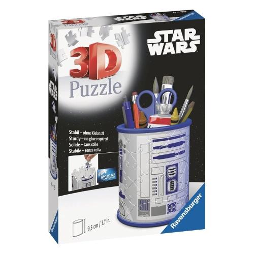 Ravensburger Puzzle 54 pz Portapenne R2D2 Star Wars 6a+ (7,7x9,5cm) 3D 11554