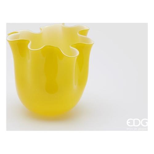 Edg Vaso Vetro (17x14cm) Drappo Giallo 108331 20