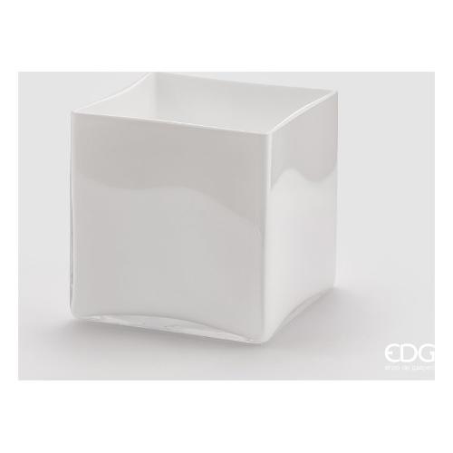 Edg Vaso vetro (15x15cm) Cubo Bianco 109933 10