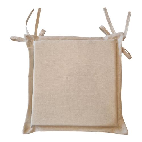 Olibò Cuscino seduta misto cotone Naturale 29 (42x42x4cm) Sfoderabile