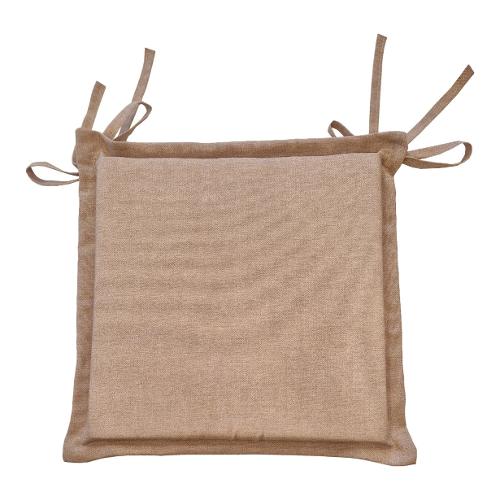Olibò Cuscino seduta misto cotone Beige 02 (42x42x4cm) Sfoderabile