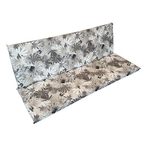 Olibò Cuscino dondolo misto cotone 2 posti Adan gris (150x50x6cm)