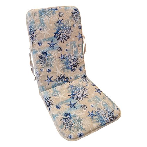 Olibò Cuscino alto misto cotone Oceano azul Non sfoderabile