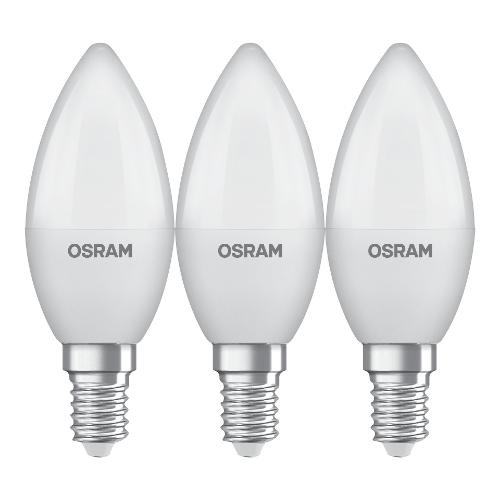 Osram Set lampadine led (3pz) candela E14 (4,9W) , luce fredda BASE CLASSIC B
