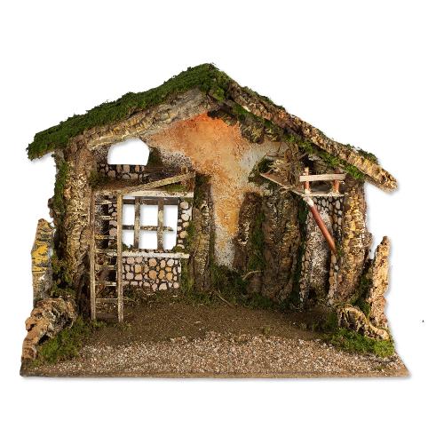 Rossi Rosa Capanna natività (60x34x44 cm) Con luce 87471