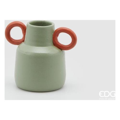 Edg Vaso Ceramica (11x14cm) Anfora con manici Verde 018578 710