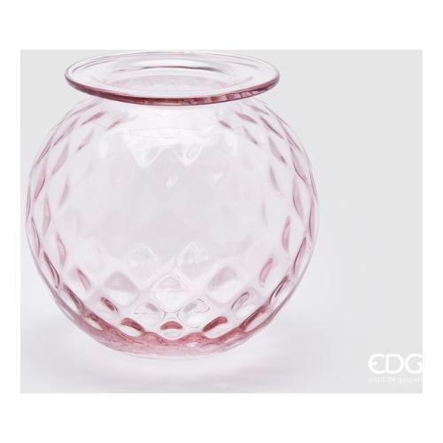 Edg Vaso Vetro (20x19cm) Sferico OPIUM Rosa 107535 50