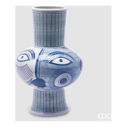 Edg Vaso Ceramica (23x37cm) VISAGE Azzurro 1100013 A18