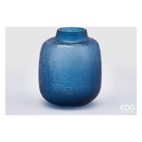 Edg Vaso Vetro (22x26,5cm) TRAME Blu 107908 800