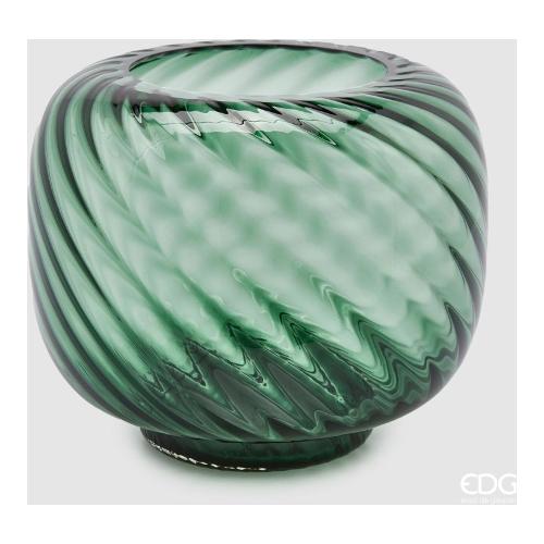 Edg Vaso Vetro (30x26cm) Spirale SWIRL Verde 108329 700