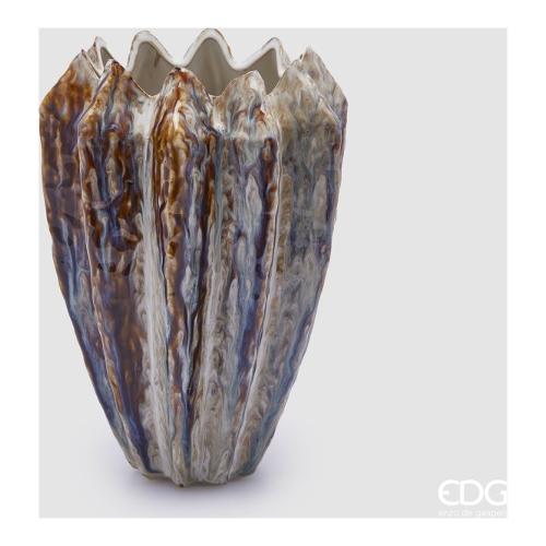 Edg Vaso Ceramica (18x25cm) Agave FREAKY Avorio e Color 1100128 A110