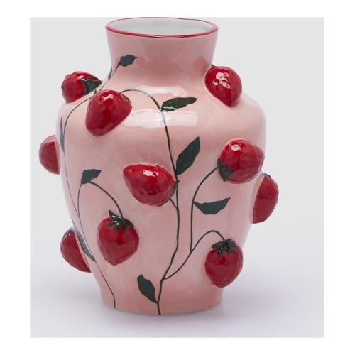 Edg Vaso Ceramica (22x26cm) Anfora FRAGOLE Rosa 1100291 A500