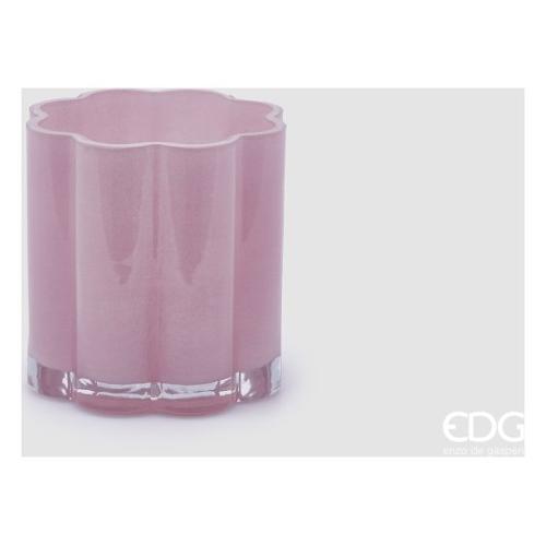 Edg Vaso Vetro (15x15cm) FLOWER Rosa 1100280 A552