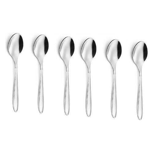 Eme Set cucchiaini caffè 6 pz Inox (12,7cm) KAPPA Cromo lucido CVLX90C6
