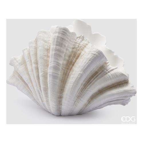 Edg Vaso Plastica (57x31x36cm) Conchiglia Bianco 1100195 A100