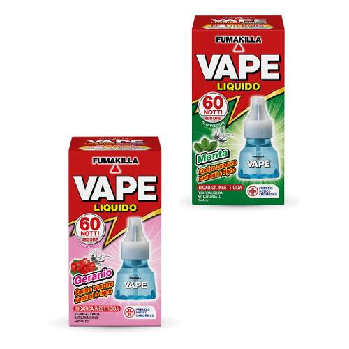 Vape Insetticida ricambio liquido Zanzare Geranio/Menta 60 notti Assortito GA2015700