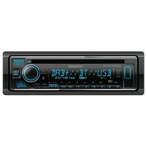 Kenwood Autoradio con CD Bluetooth works with Alexa Black 4 x 50w KDC BT760DAB