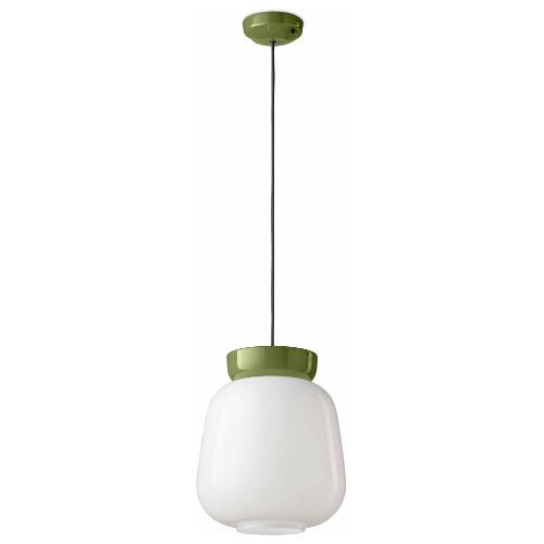 Ferroluce Sospensione CORCOVADO Verde salvia e Bianco latte (29x154cm) C2742 VLT 1 luce - E27 - Max 53W