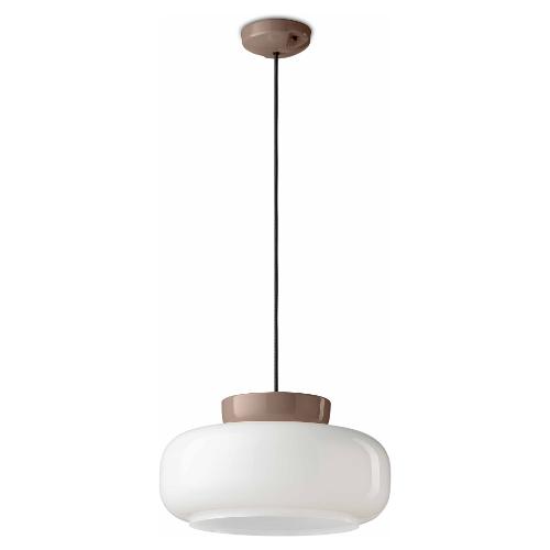 Ferroluce Sospensione MARACANA Moka e Bianco latte (37x140cm) C2743 MLT 1 luce - E27 - Max 53W