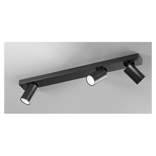 Perenz Set faretti spot ODDY Nero opaco (64x13x7cm) 10S48176 N 3 luci - GU10 - Max 150W