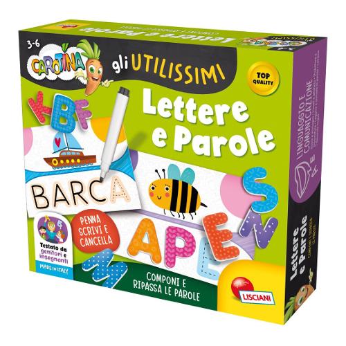 Lisciani Gioco prescolare Lettere e Parole 3-6a CAROTINA UTILISSIMI 102372