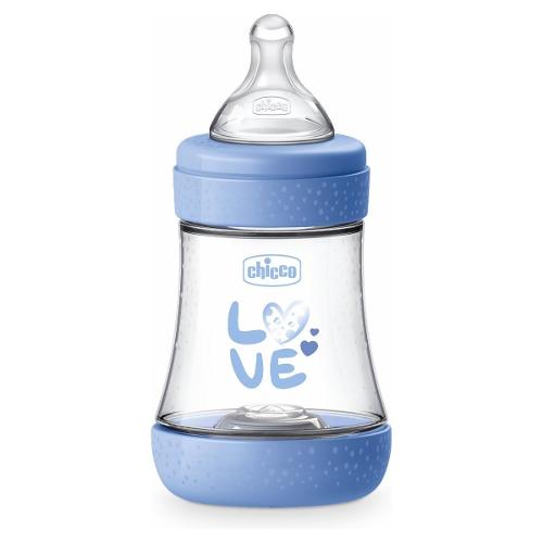 Chicco Biberon Flusso Lento 0-3m (150ml) PERFECT 5 Azzurro 00020211210000