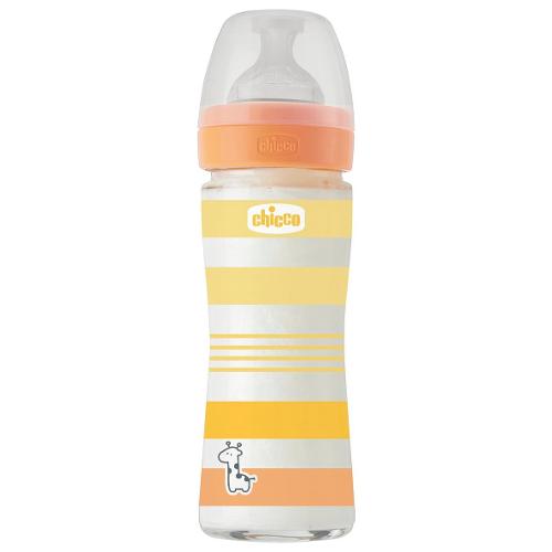 Chicco Biberon Flusso Lento 0-3m (240ml) BENESSERE Arancio 00028721310000