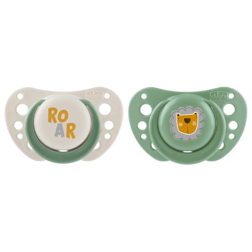 Chicco Succhietto 2-6m Silicone 2 pz PHYSIOFORMA AIR Bianco e Verde 00075031310000