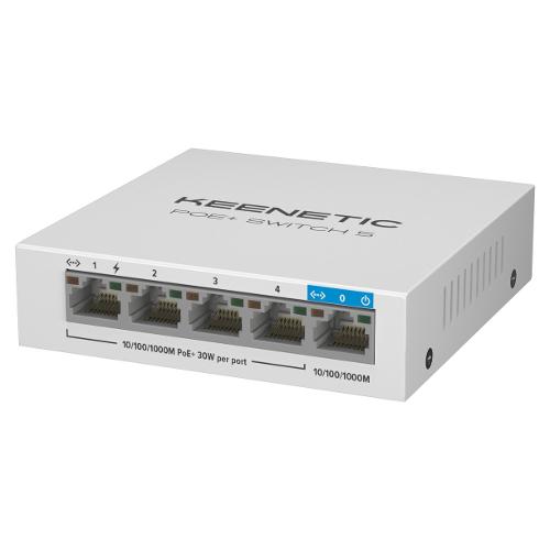 Keenetic Switch di rete 5 porte PoE+ White KN 4610 01 EU Gigabit (1000Base-TX)