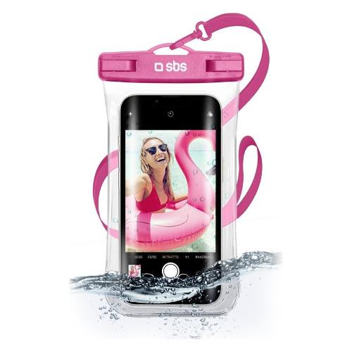 Sbs Custodia impermeabile WATER SELFIE CASE Universale Rosa TEWATERSELFIEP