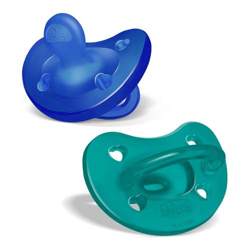 Chicco Gommotto Bimbo Soft 16-36m Silicone 2 pz PHYSIOFORMA Verde e Blu 7308621