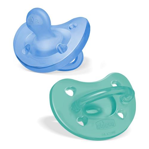Chicco Gommotto Bimbo Soft 6-16m Silicone 2 pz PHYSIOFORMA Verde e Azzurro 7308721