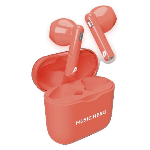 Sbs Auricolari microfono bluetooth MUSIC HERO Tws fluo Red MHTWSFLUOR