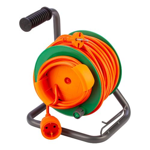 Poly Pool Avvolgicavo elettrico 1P Garden Arancio e Verde H05VV-F 2x1,5 mmq 15m PP2702