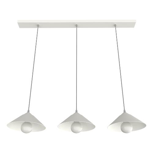 Way Point Sospensione CHAPEAU 3L Bianco opaco (100x25x120cm) 103014000432 3 luci - E27 - Max 126W