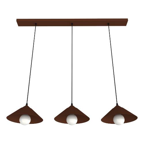 Way Point Sospensione CHAPEAU 3L Corten (100x25x120cm) 103014000433 3 luci - E27 - Max 126W