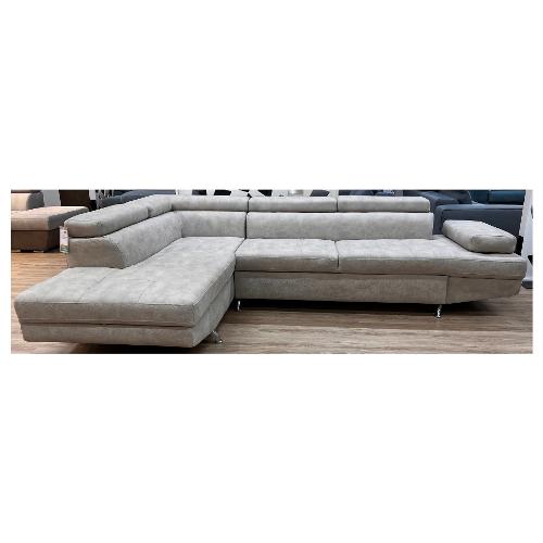 Mebel RIO Divano letto 4 posti angolare sinistro Mozart 90 grigio chiaro