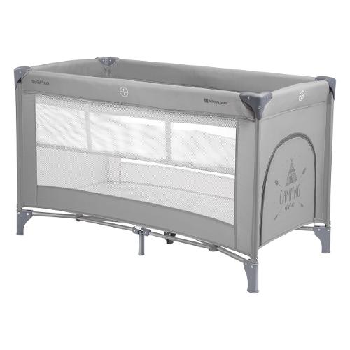 Kikka Boo Lettino viaggio pieghevole 2 livelli (124x65x76,5cm) SO GIFTED Grey 31003010104
