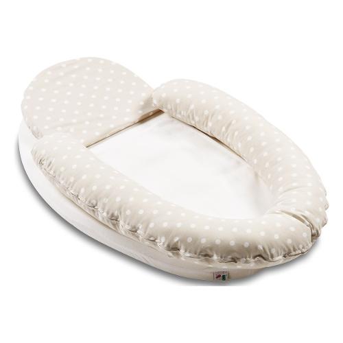 Italbaby Riduttore lettino cuscino posizionatore LITTLE LOVE Pois tortora 729 0888 03