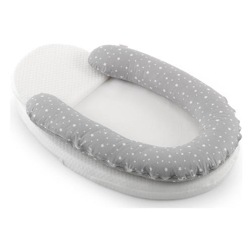 Italbaby Riduttore lettino cuscino posizionatore LITTLE LOVE Stelline grey 729 0777 04