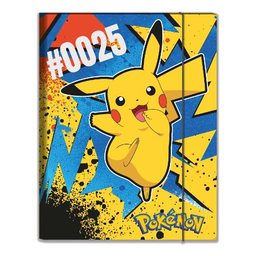 Seven Cartellina 3 lembi con elastico POKÉMON Assortito (25x1x34 cm) 50G502404