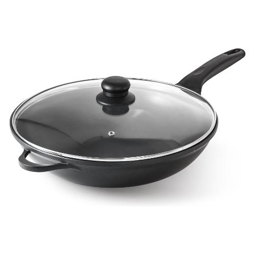 Abert Wok Antiaderente 1 manico con coperchio (32cm) Nero V821172W3202